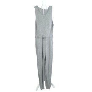 ANISTAR Heather Gray Sleeveless Jumpsuit Size L